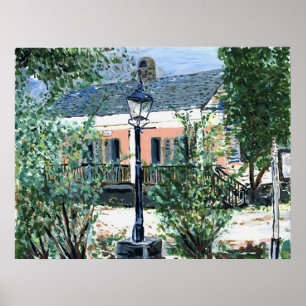 Pink Cottage at Plantation Poster