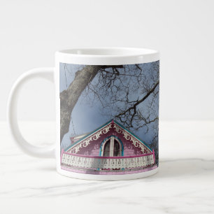 Pink Cottage Dramatic Sky - Martha's Vineyard Large Coffee Mug