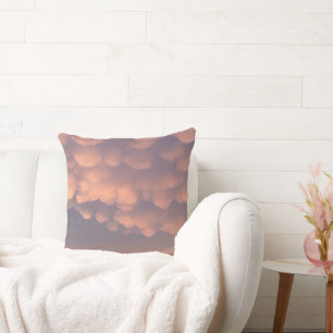 Pink Cotton Ball Clouds Cushion