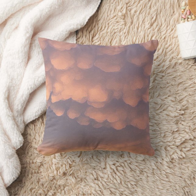 Pink Cotton Ball Clouds Cushion (Blanket)
