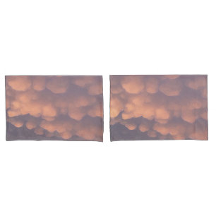 Pink Cotton Ball Clouds Pillowcase