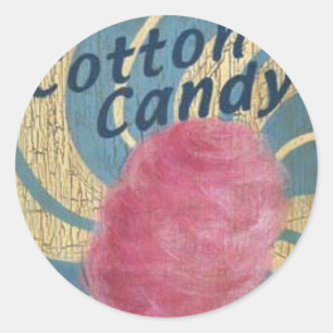 Pink Cotton Candy Classic Round Sticker