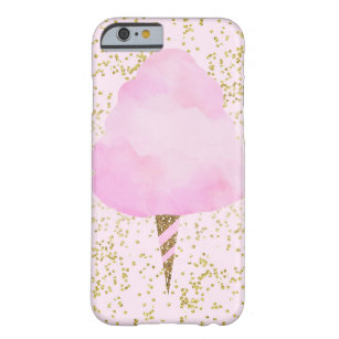 Pink Cotton Candy & Gold Confetti Fun Pretty Girly Barely There iPhone 6 Case