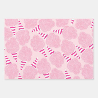 Pink Cotton Candy Pattern Wrapping Paper Sheet