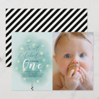 Pink Cotton Candy Sweet Boy 1st Birthday Photo