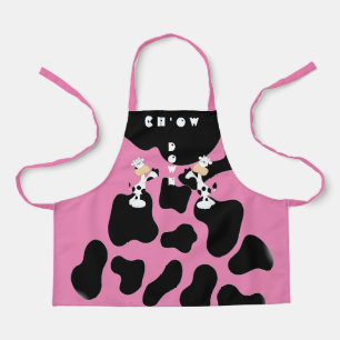 Pink Cow Chow All-Over Print Apron
