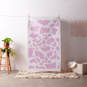 Pink Cow Print Fabric