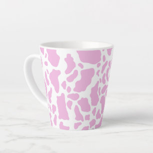 Pink Cow Print Latte Mug