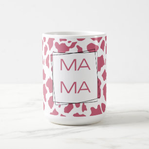 Pink Cow Print “MAMA” Coffee Mug