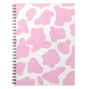 pink cow print notebook