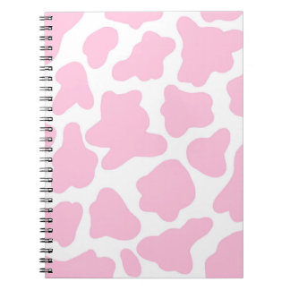 pink cow print notebook