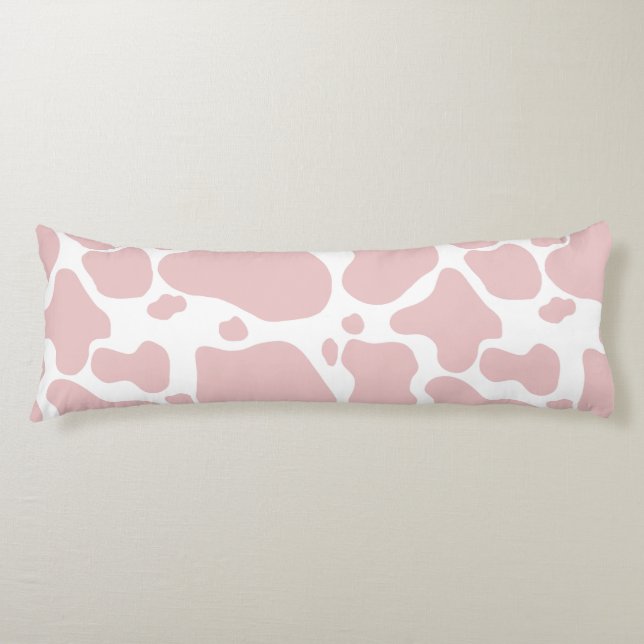 Pink Cow Print Pattern For Cow Lovers Body Cushion (Front)