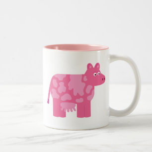 Pink Cow Two-Tone Coffee Mug