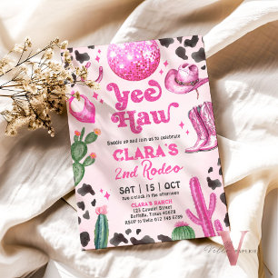 Pink Cowgirl ANY AGE Rodeo Birthday Invite