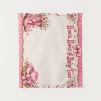 Pink Cowgirl Baby Shower Paper Plates | Boots Bows Tapestry