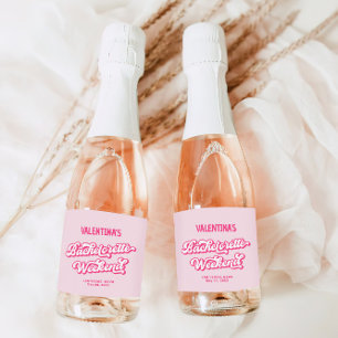 Pink Cowgirl Bachelorette Party Champagne Label