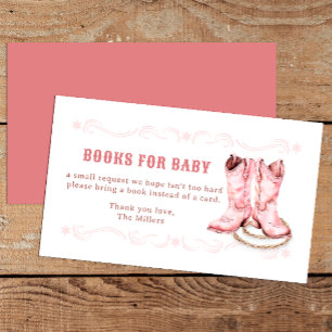 Pink Cowgirl Books for Baby Insert Card