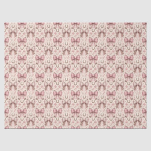 Pink Cowgirl Coquette Bows Western Birthday Tissue Paper