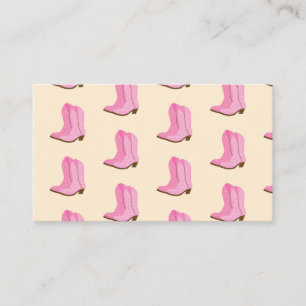 Pink Cowgirl Cowboy Boots Country Texas Ranch Business Card