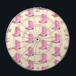 Pink Cowgirl Cowboy Boots Country Texas Ranch Dartboard<br><div class="desc">If you are a cowgirl and rider, this beautiful design with a pair of pink cowboy boots is perfect for you. The subtle and delicate combination of pink colors in different shades maintains a feminine aesthetic. Show everyone how much you love horsemanship and country / Texan style with this design...</div>