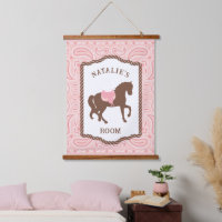 Pink Cowgirl | Horse Silhouette | Room Sign