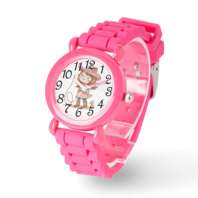 Pink Cowgirl  Watch (Angle)