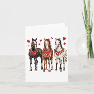 Pink Cowgirl Western Valentine Horse Love For Hors Card