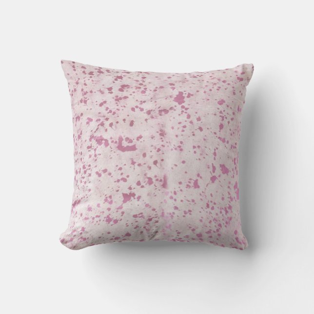 Pink Cowhide Print Bright Scatter Throw Cushion (Front)