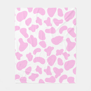 Pink Cowprint Fleece Blanket