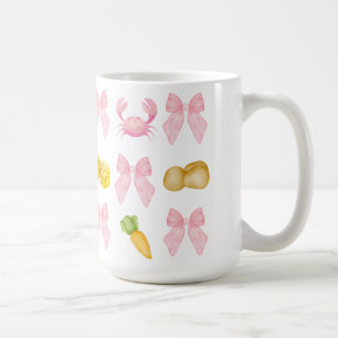 Pink Crab Boil Seafood Party pastel Coffee Mug