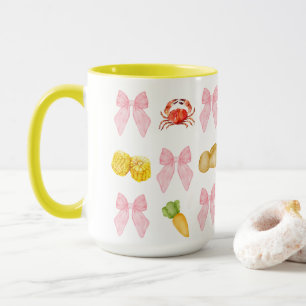 Pink Crab Boil Seafood Party pastel Mug
