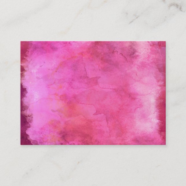 Pink Cranberry Watercolor Texture Pattern Business Card (Front)