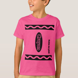 Pink Crayon Box Halloween Party Group Costume T-Shirt