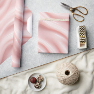 Pink Cream Abstract Design Wrapping Paper