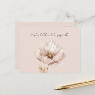 Pink Cream Blush Flower Postcard