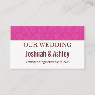 Pink & Cream Design Wedding Website Business Cards