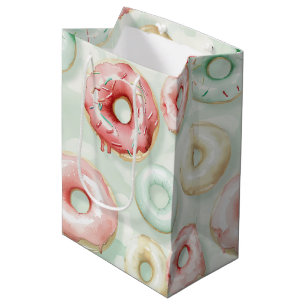 Pink Cream Donuts Birthday Medium Gift Bag