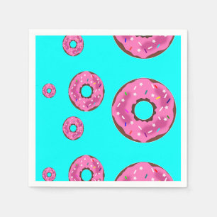 Pink cream donuts napkin