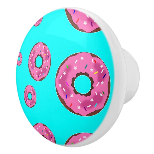 Pink cream doughnuts ceramic knob (Right)