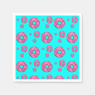 Pink cream doughnuts napkin