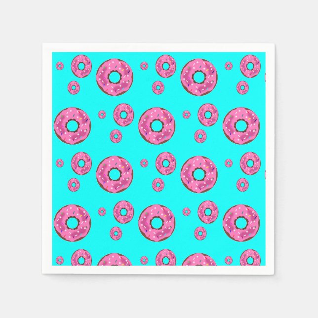 Pink cream doughnuts napkin (Front)