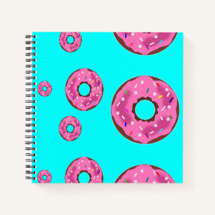 Pink cream doughnuts notebook