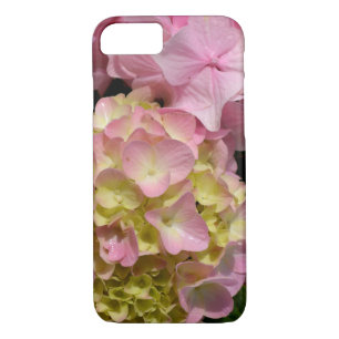 Pink Cream Hydrangeas yellow pink green floral  iPhone 8/7 Case