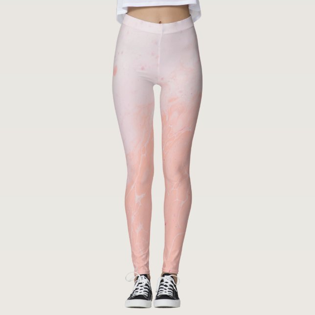 pink cream leggings (Front)