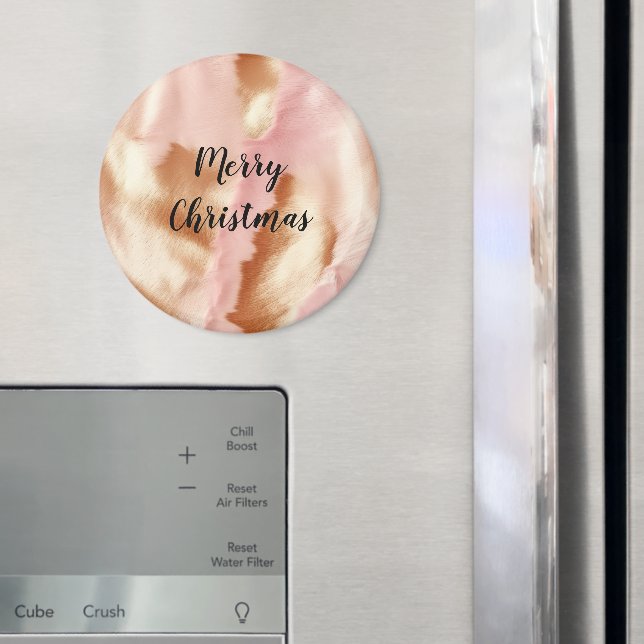 Pink Cream Tan Southwest Cowgirl Cowhide Magnet (In Situ (Fridge))