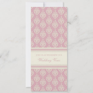 Pink Cream Wedding Vow Renewal Invitations