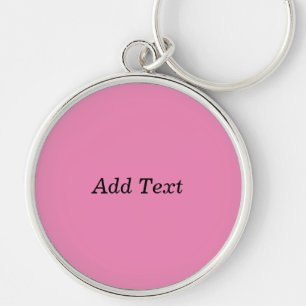 Pink Create Your Own Add Text Template Key Ring