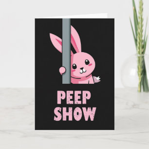 Pink Creature Peep Show Card