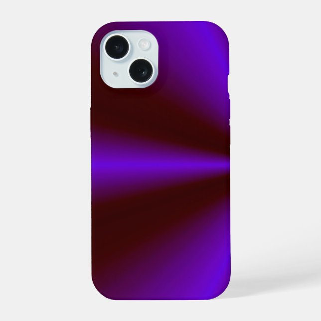 Pink Crimson Purple Rainbow iPhone 15 Case (Back)