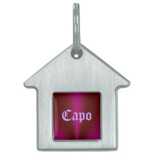 pink crimson Rainbow Pet ID Tag